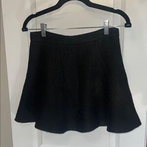 Zara Black Textured Circle Skirt